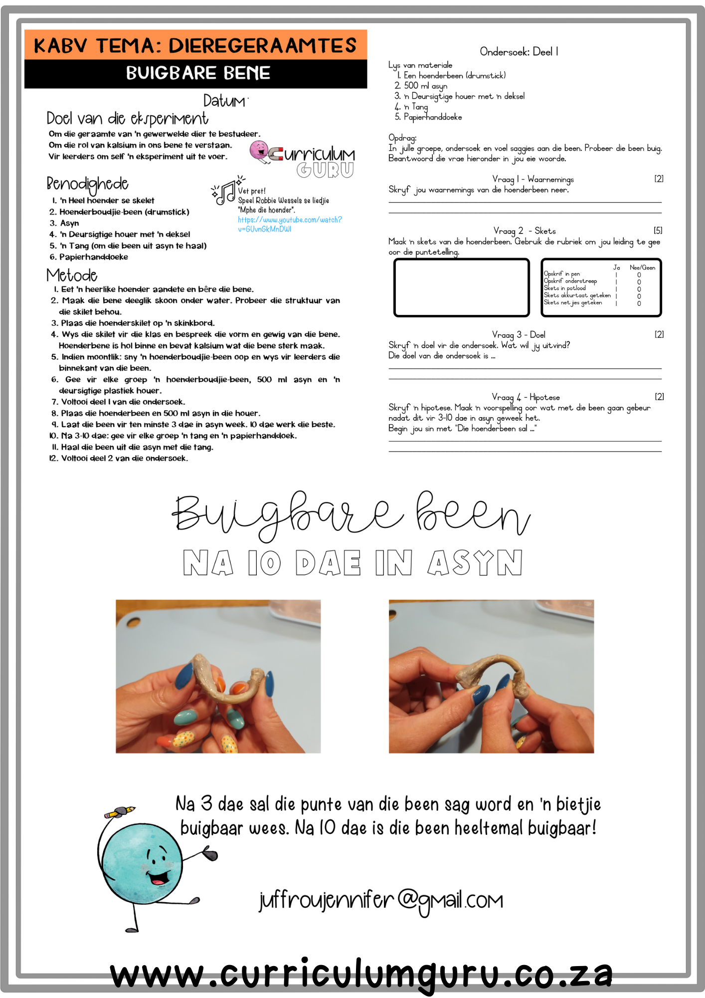 Formele Assessering: Eksperiment + memo + juffrou notas (Gr 5) - Kwartaal 1 - Image 2